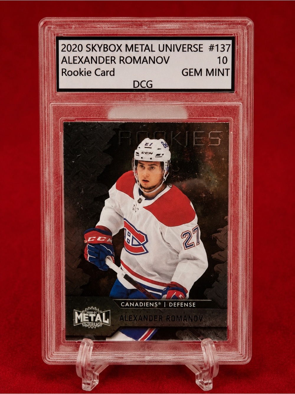 Skybox Metal Universe 2020 Alexander Romanov Rookie Card - Montreal Canadiens